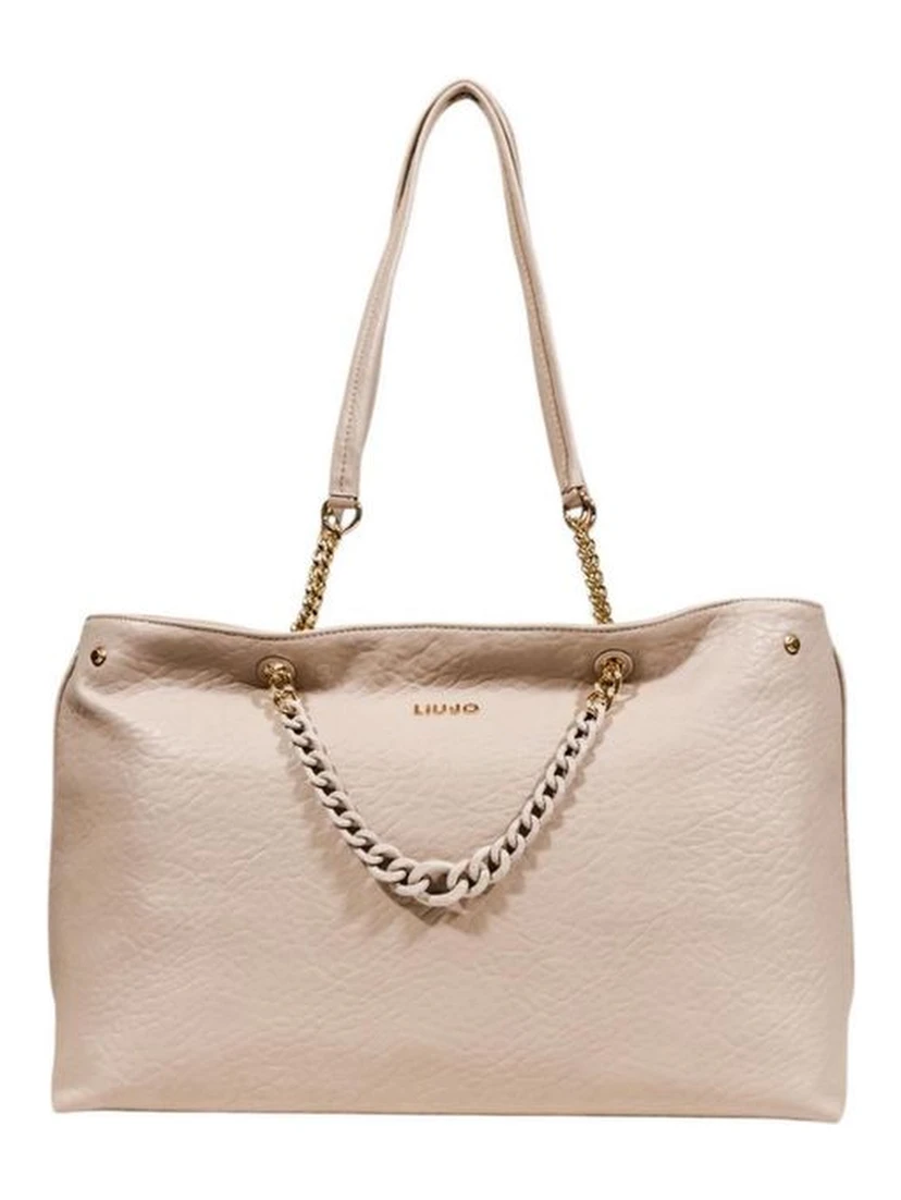 Beige Polyester Handbag