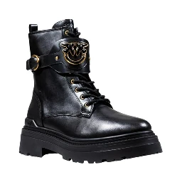 Black Leather Ankle Boots