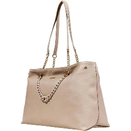 Beige Polyester Handbag