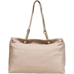 Beige Polyester Handbag