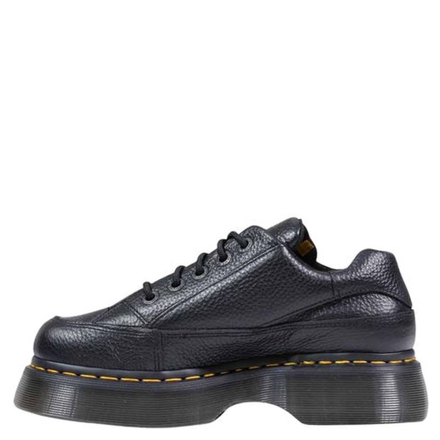 Black Leather Platform Pumps