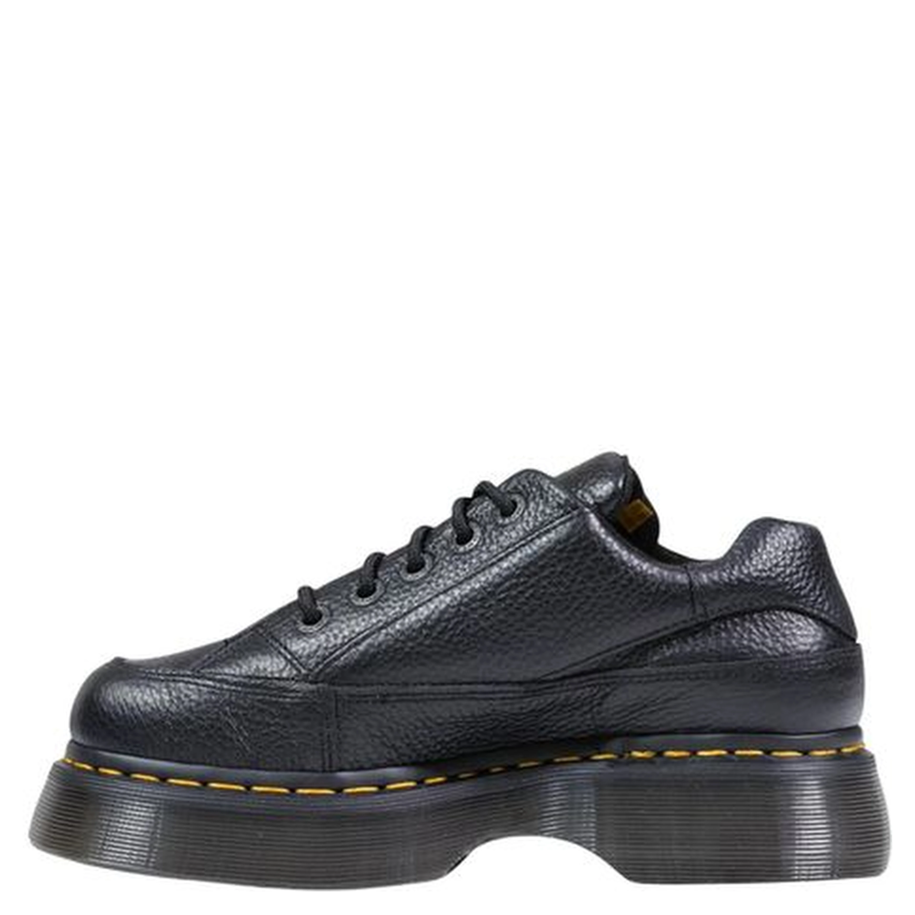 Black Leather Platform Pumps
