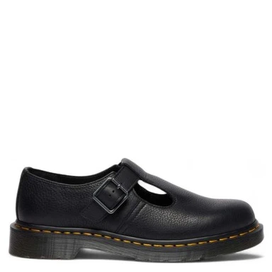 Black Leather Platform Pumps