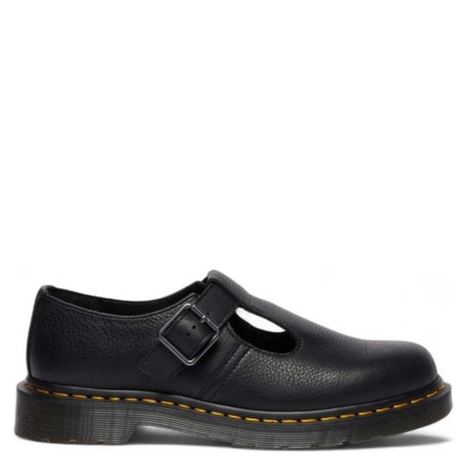 Black Leather Platform Pumps
