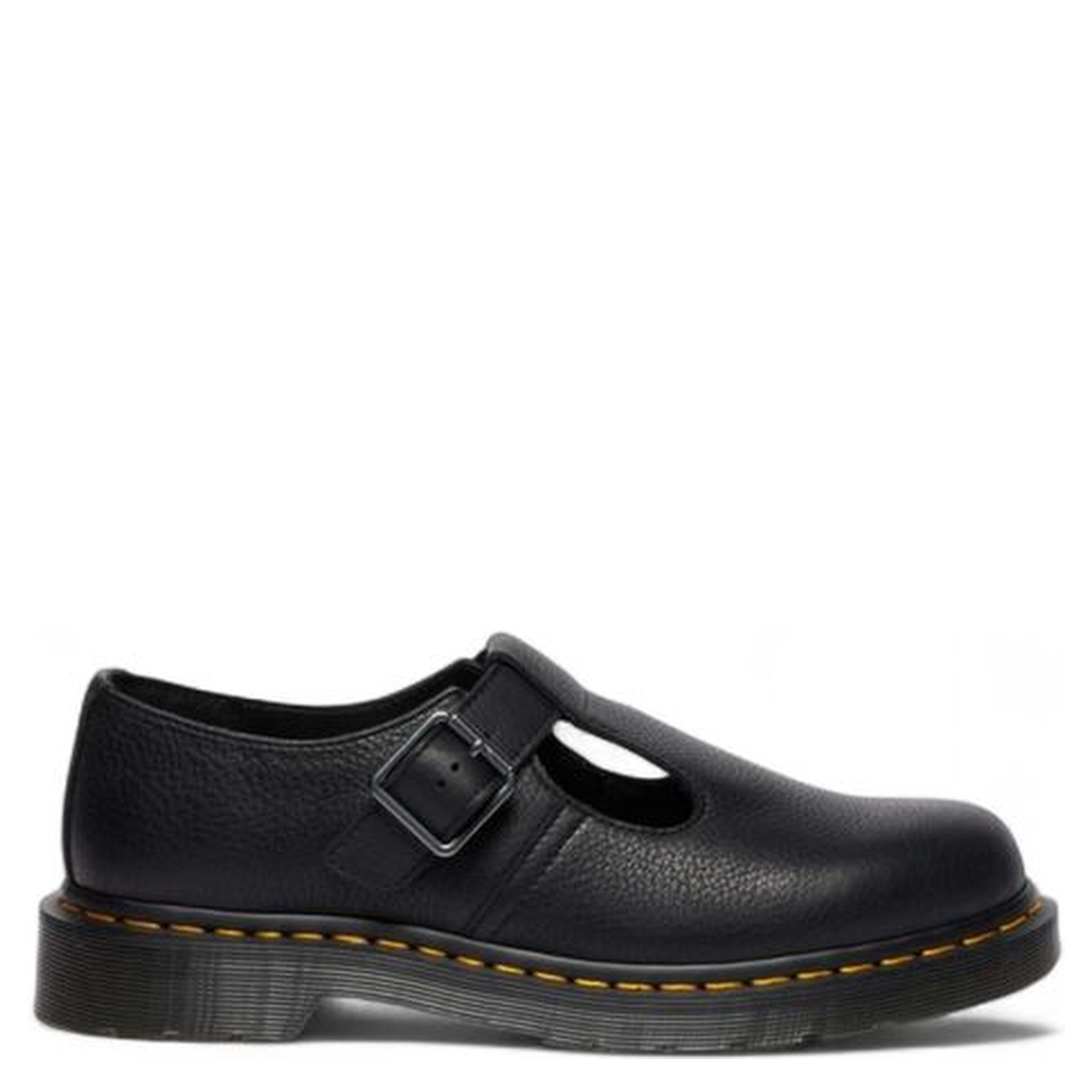Black Leather Platform Pumps
