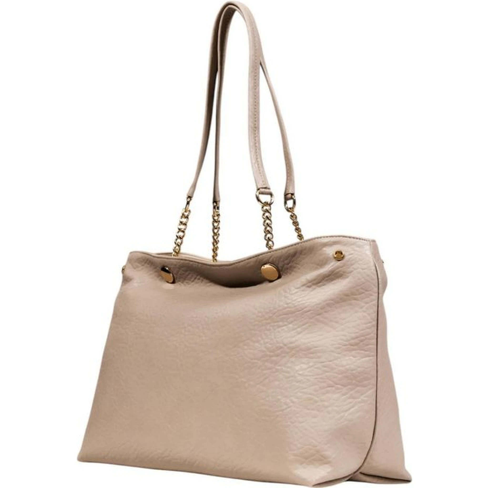 Beige Polyester Handbag