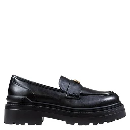 Black Leather Platform Pumps