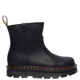 حذاء كاحل من الجلد الأسود