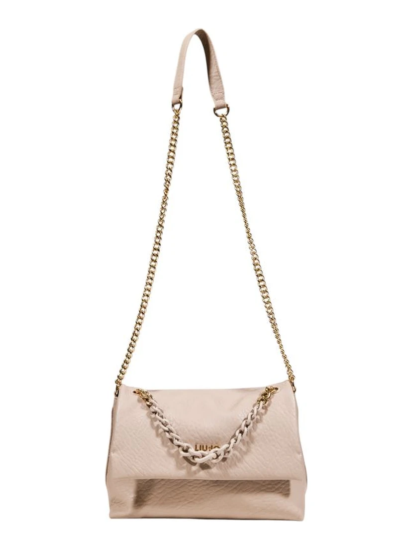 Beige Polyester Handbag