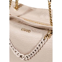 Beige Polyester Handbag