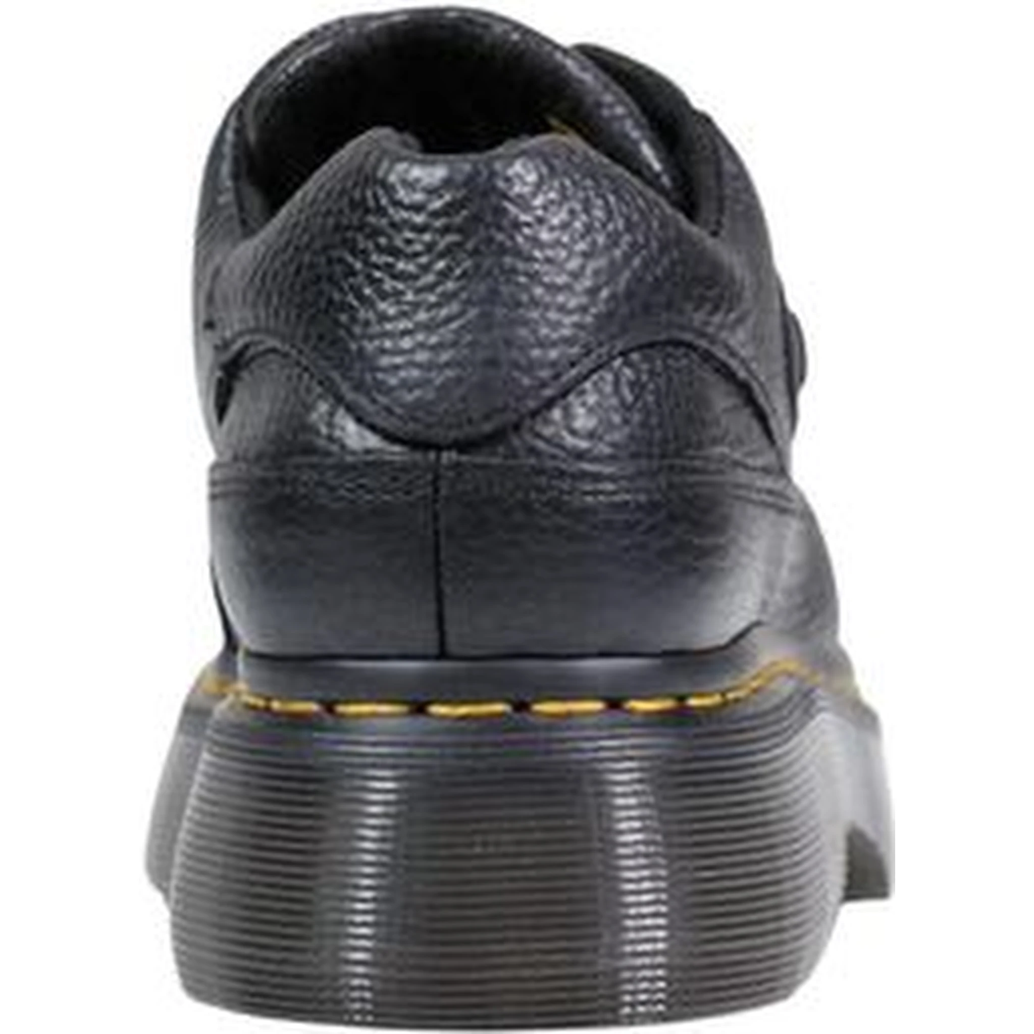 Black Leather Platform Pumps