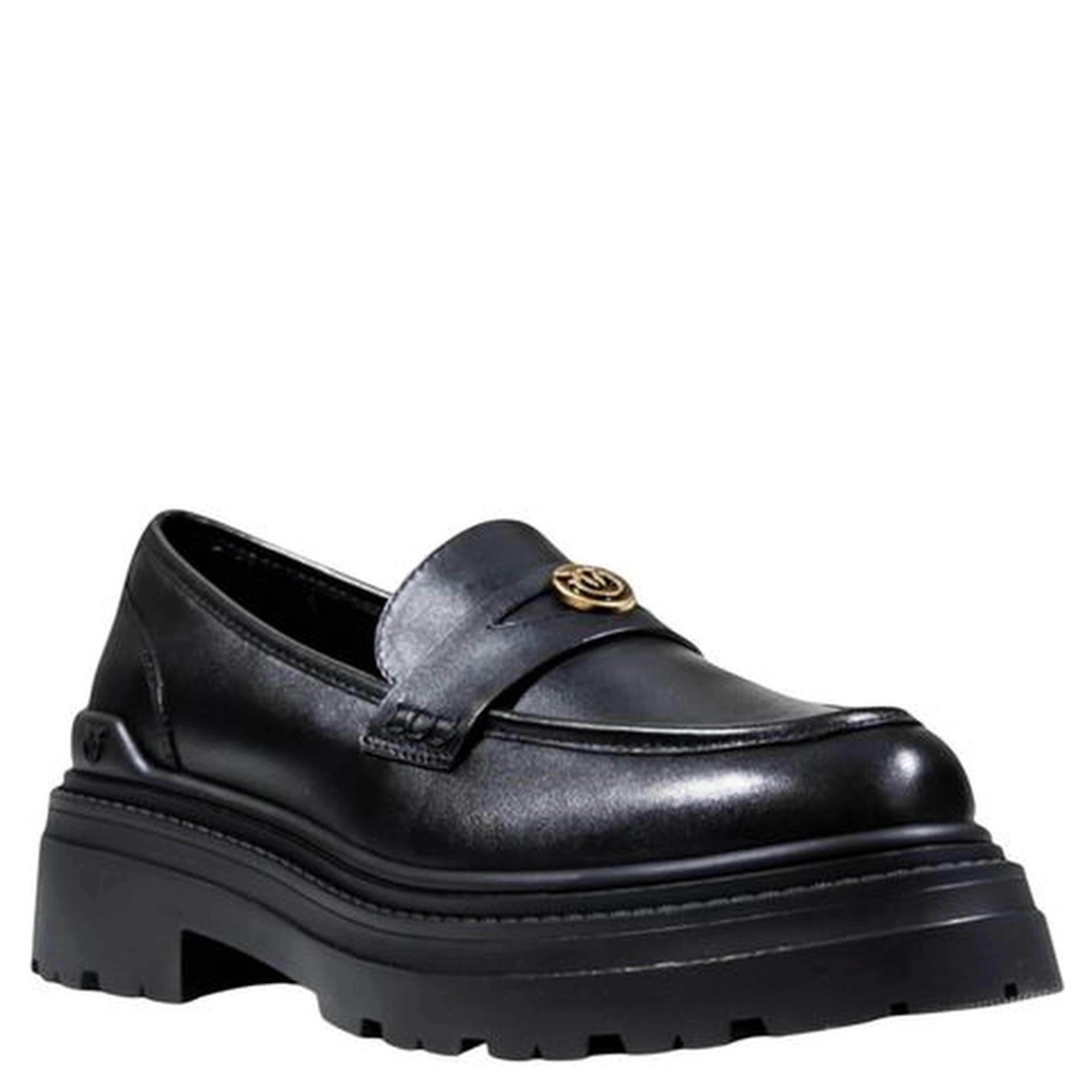 Black Leather Platform Pumps