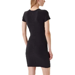 Black Cotton Midi Dress