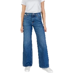 Blue Cotton Boyfriend Jeans
