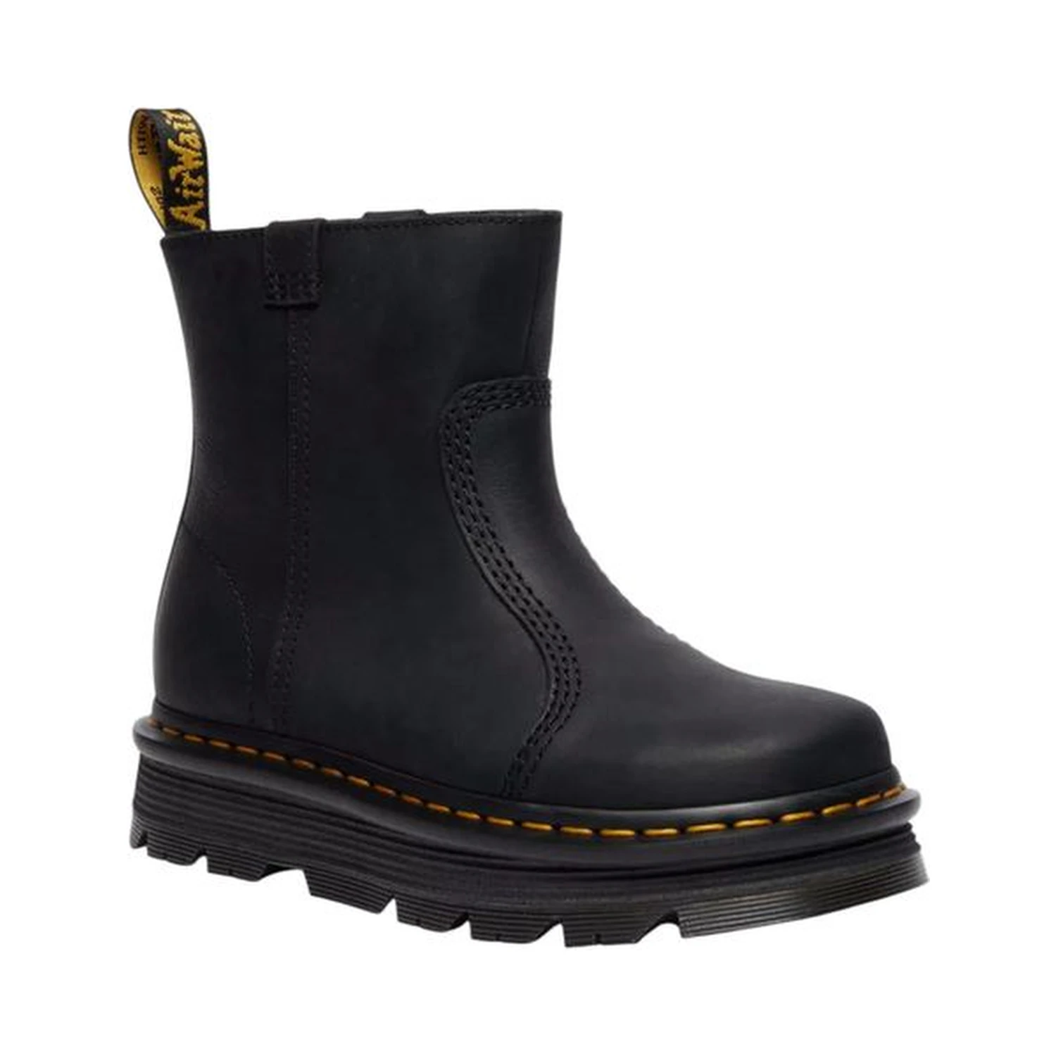 Black Leather Ankle Boots