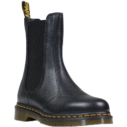 حذاء كاحل من الجلد الأسود