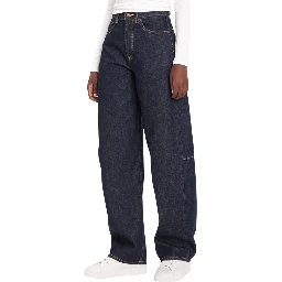 Blue Cotton Mom Jeans