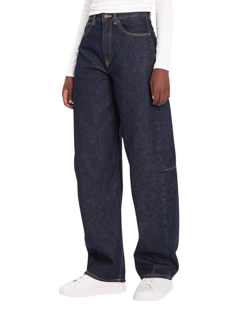 Blue Cotton Mom Jeans
