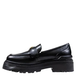 Black Leather Platform Pumps