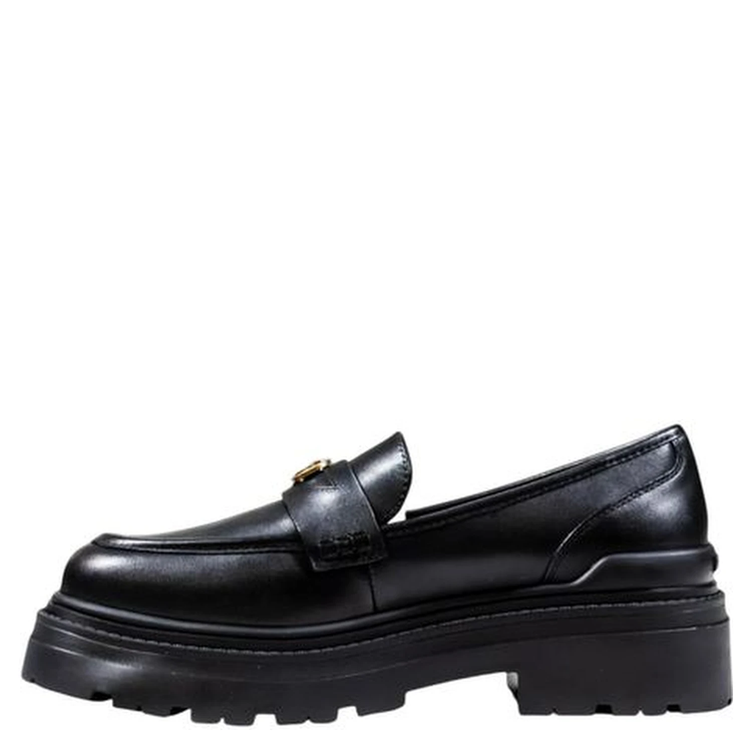 Black Leather Platform Pumps