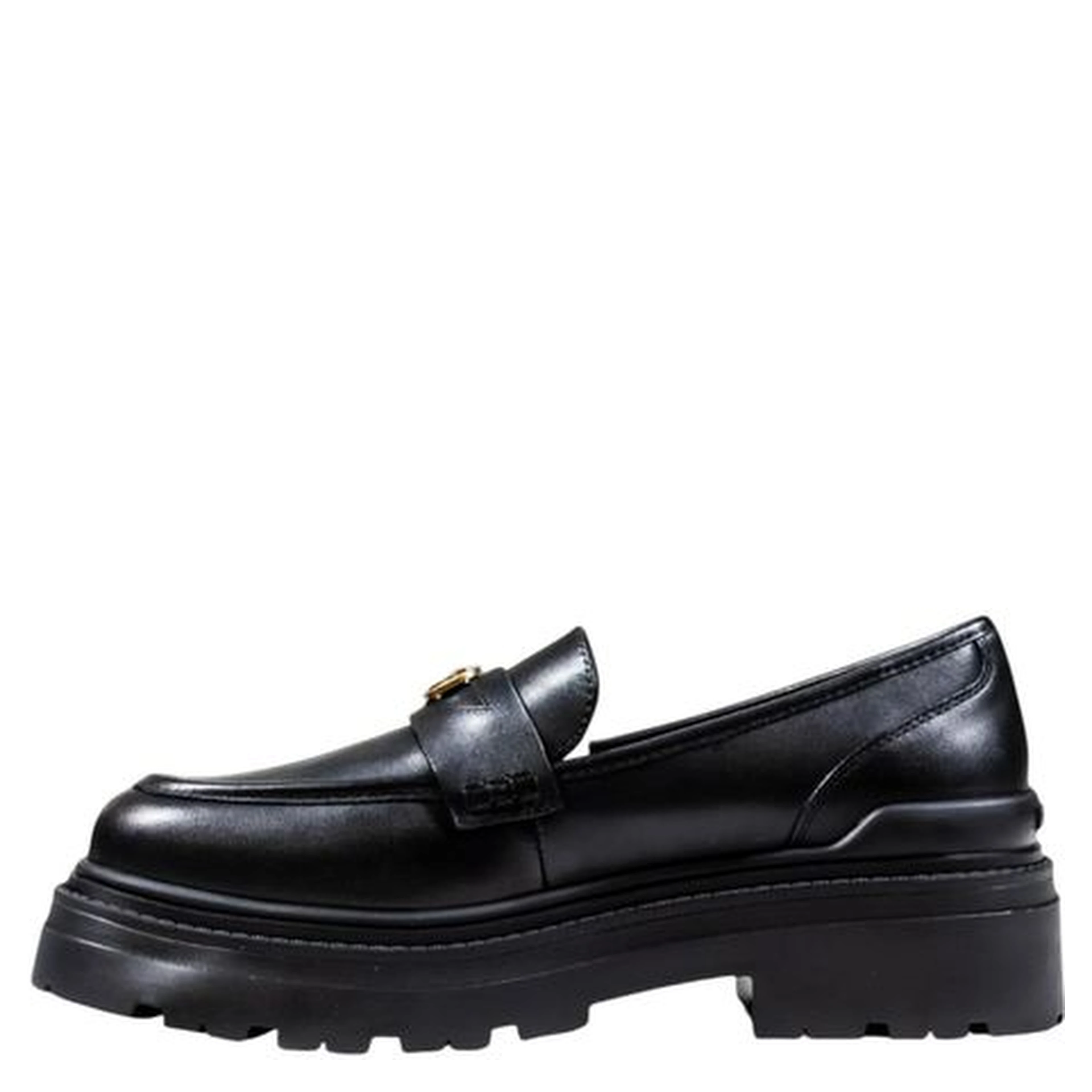 Black Leather Platform Pumps