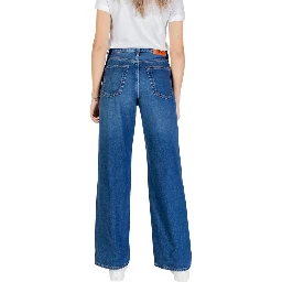 Blue Cotton Boyfriend Jeans