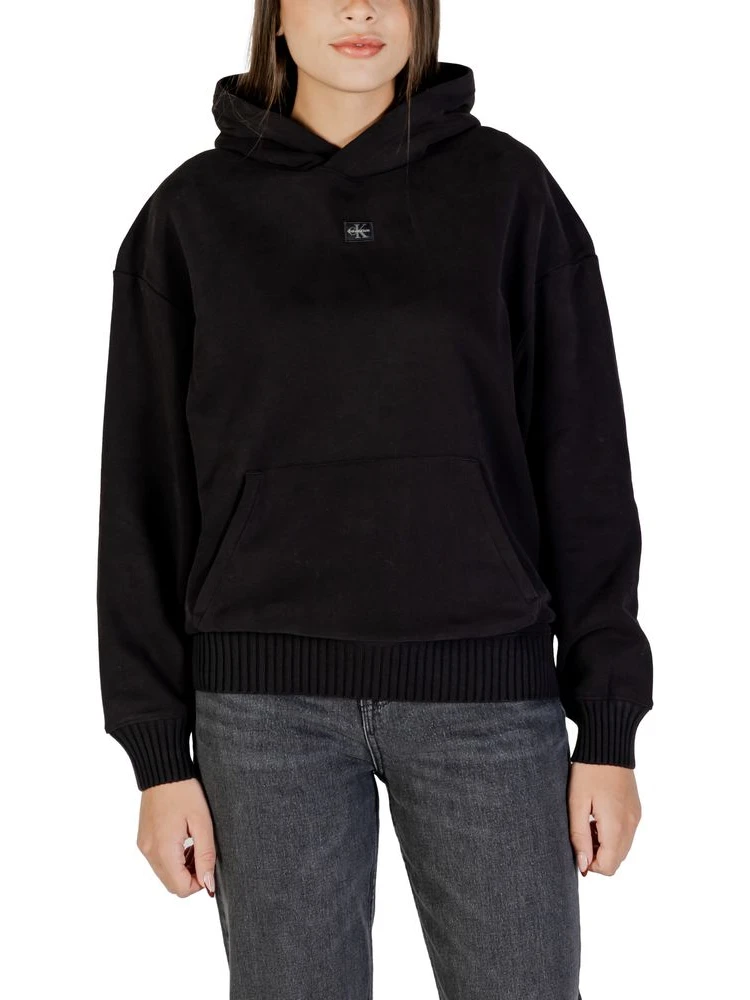 Black Cotton Hoodie