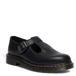 Black Leather Platform Pumps