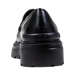 Black Leather Platform Pumps