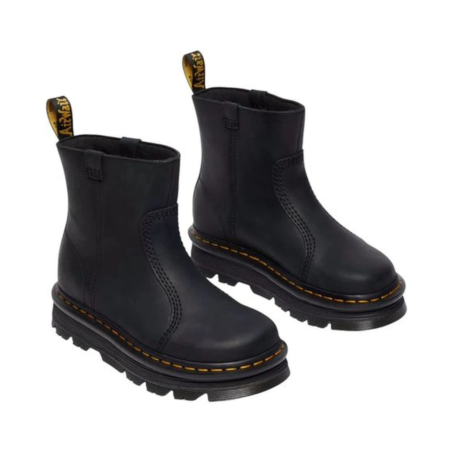 Black Leather Ankle Boots