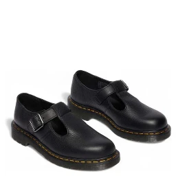 Black Leather Platform Pumps