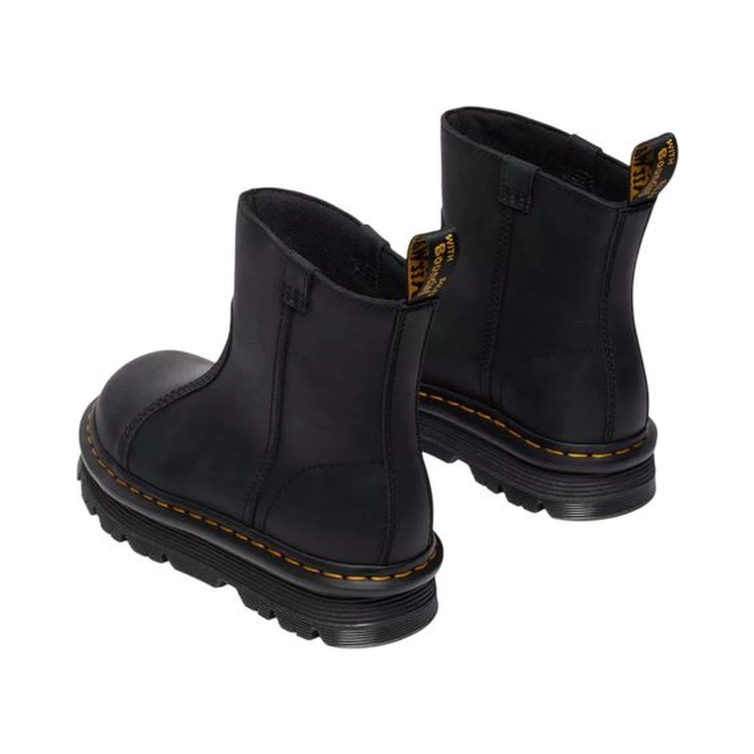 Black Leather Ankle Boots