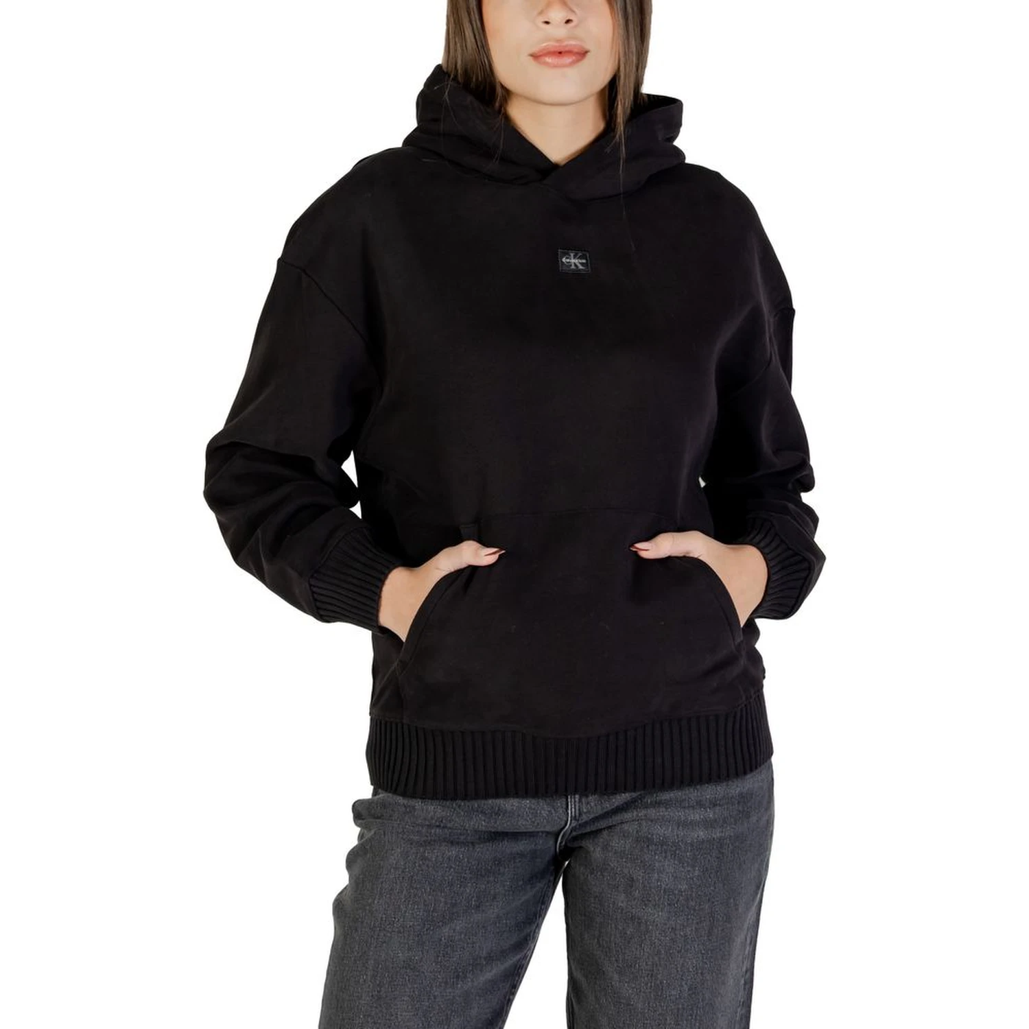 Black Cotton Hoodie