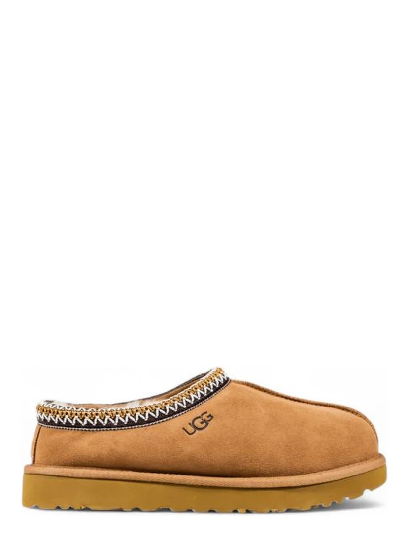 حذاء كاحل من الجلد البيج