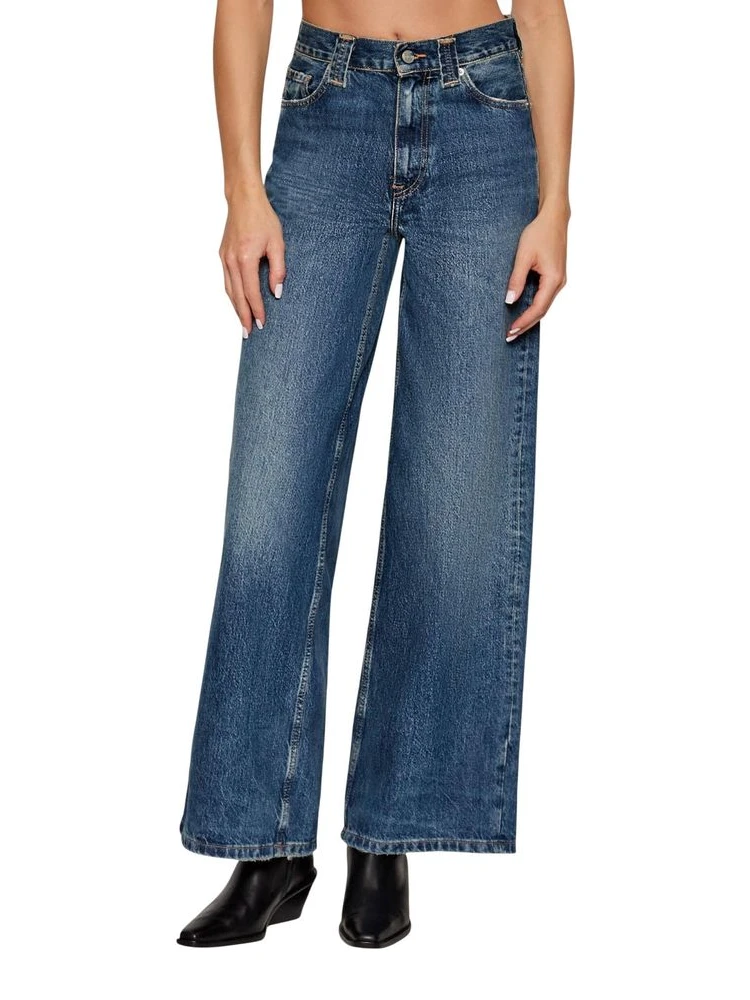 Blue Recycled Cotton Relaxed Fit Jeans