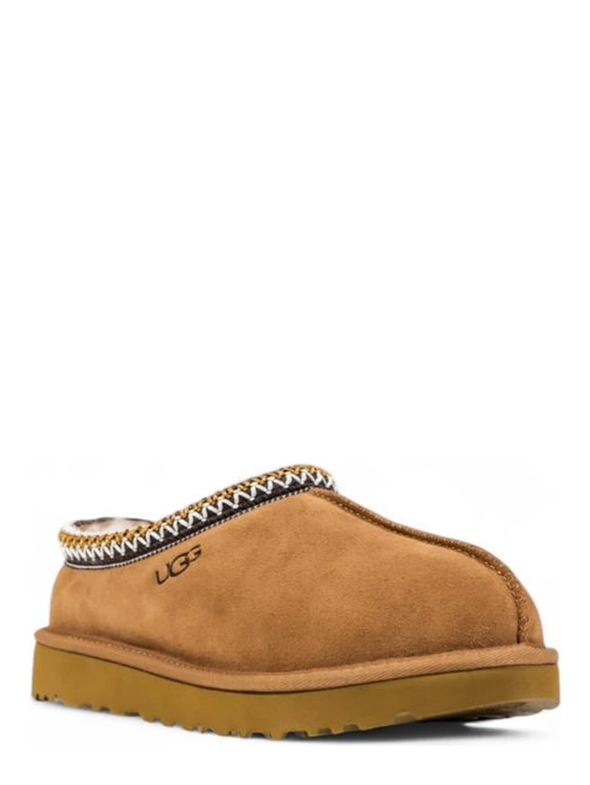 حذاء كاحل من الجلد البيج