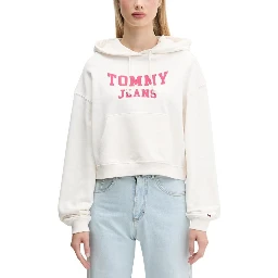 Cream Recycled Cotton Hoodie