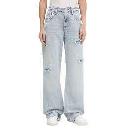 Light Blue Recycled Cotton Mom Jeans