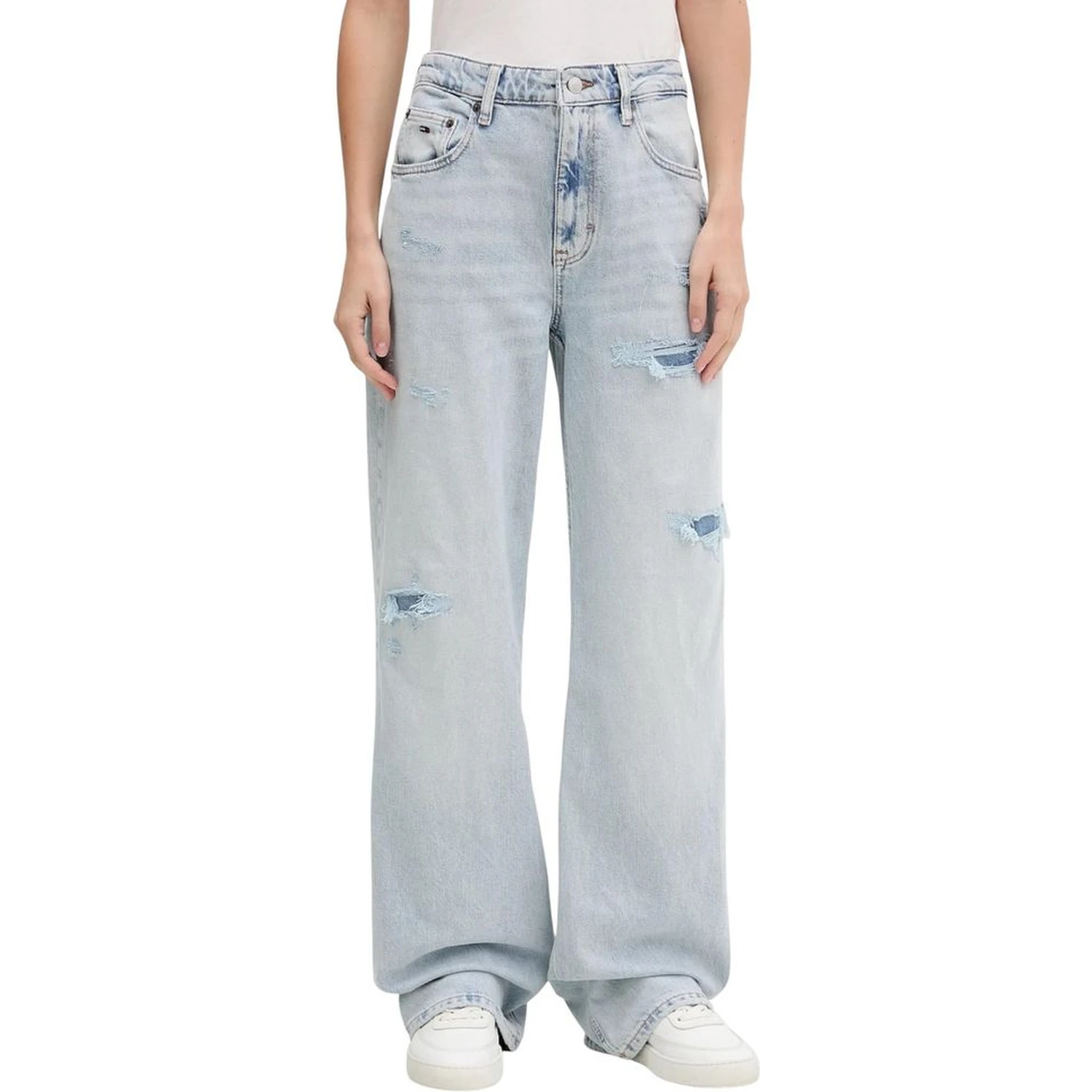Light Blue Recycled Cotton Mom Jeans
