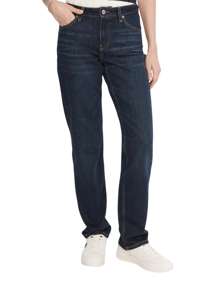 Blue Recycled Cotton Mom Jeans
