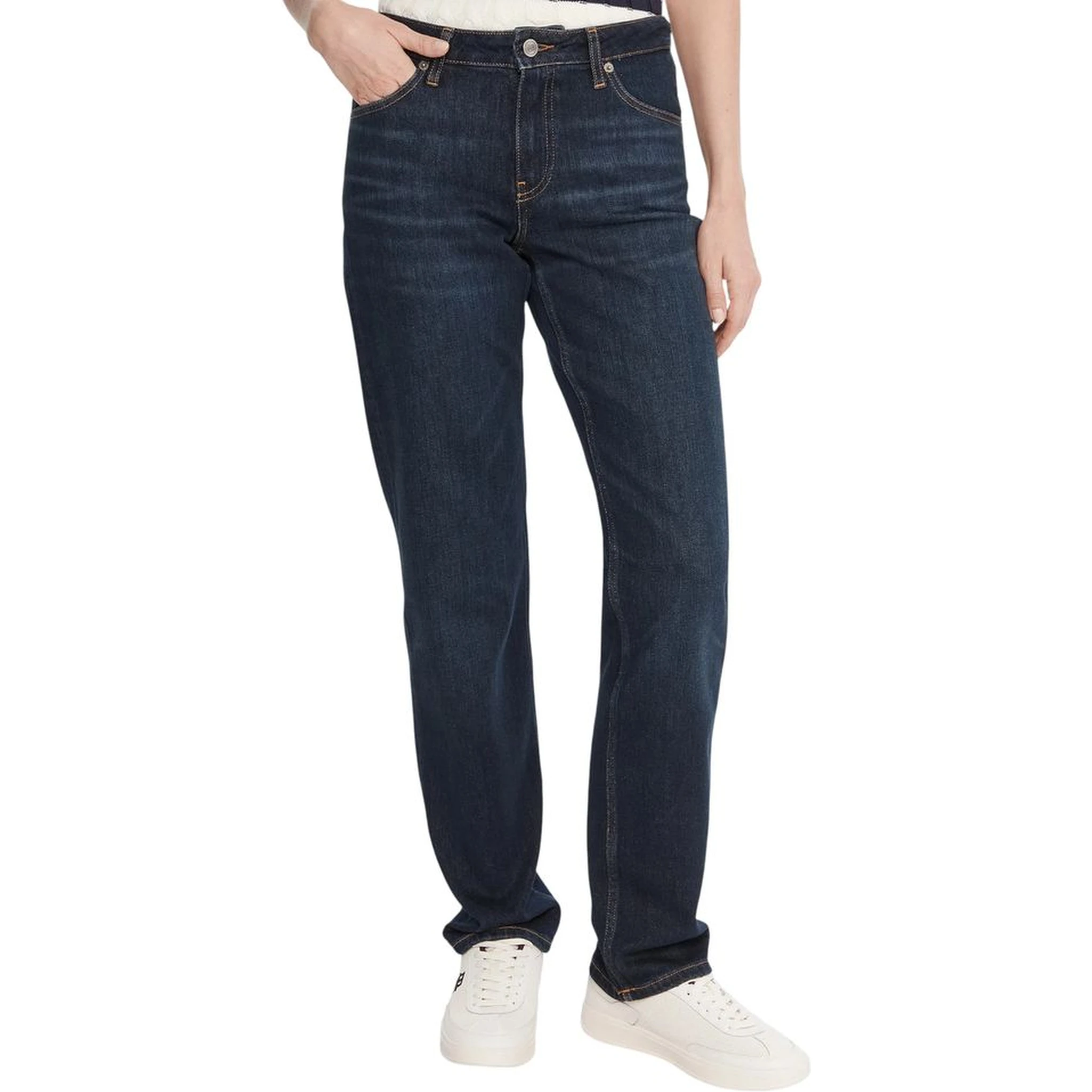 Blue Recycled Cotton Mom Jeans