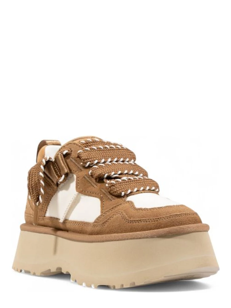 حذاء كاحل من الجلد البيج alternative