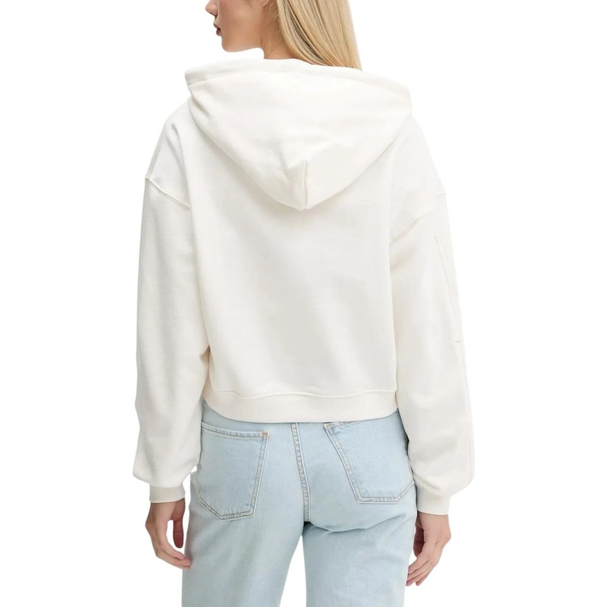 Cream Recycled Cotton Hoodie