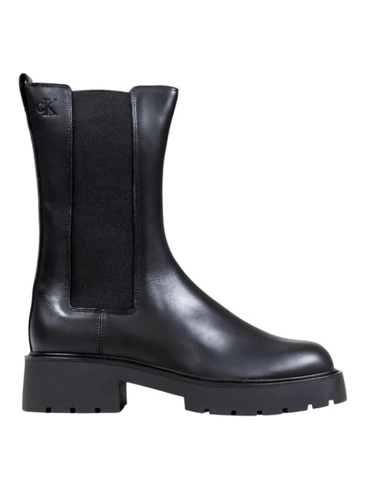 Black Leather Ankle Boots