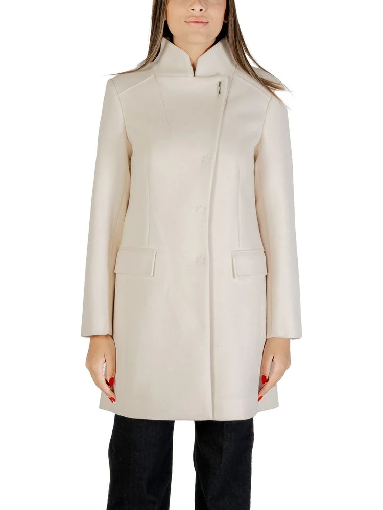 Cream Polyester Coat