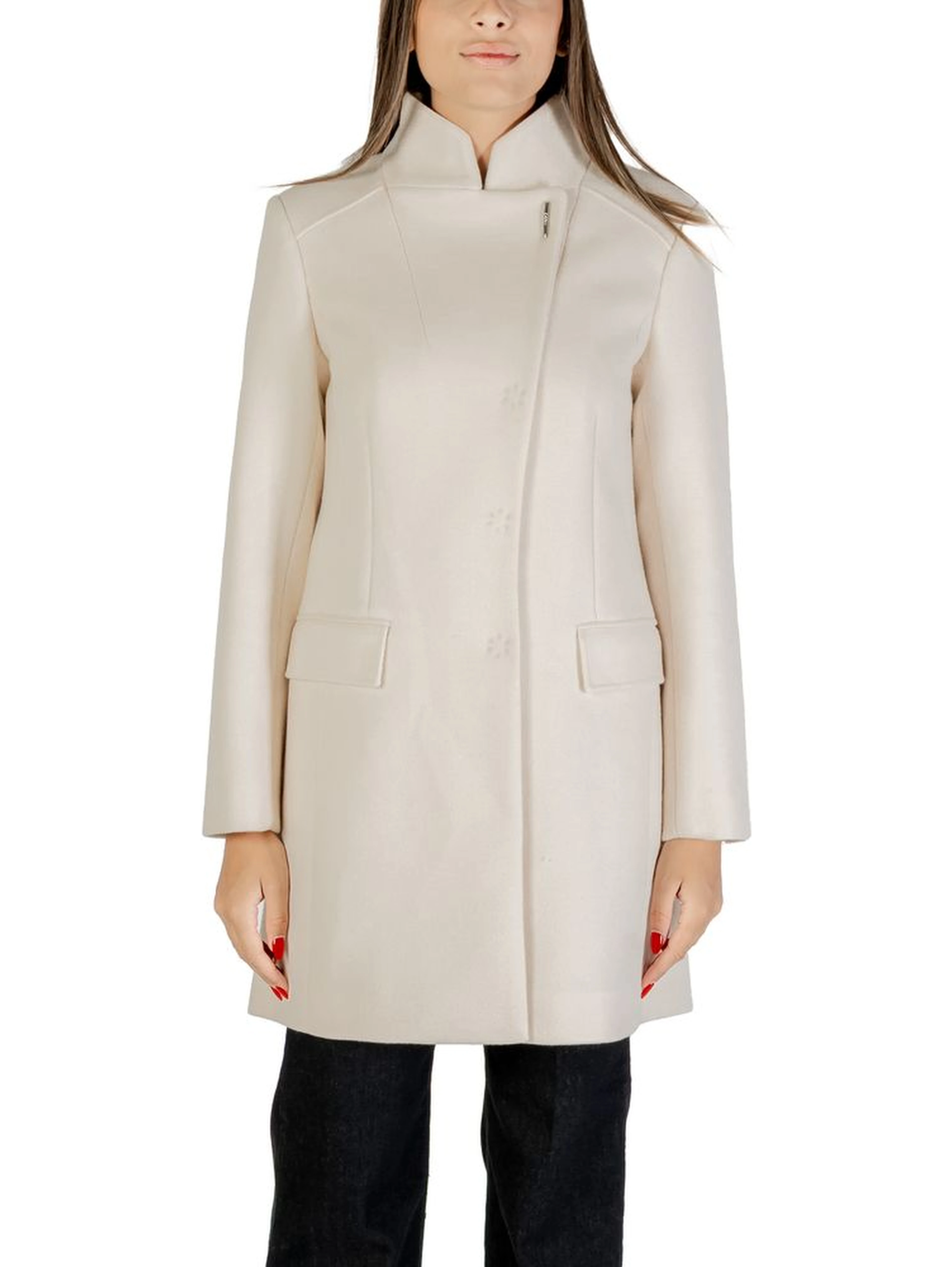 Cream Polyester Coat