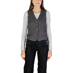 Gray Polyester Waistcoat