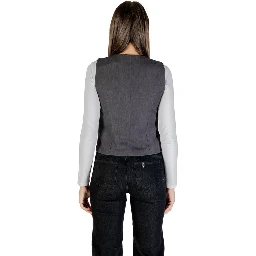 Gray Polyester Waistcoat