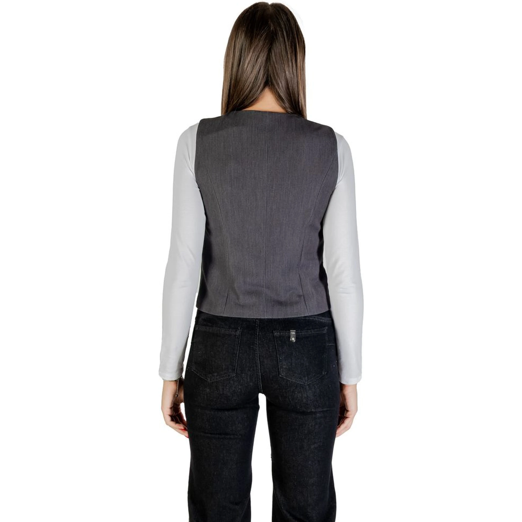 Gray Polyester Waistcoat
