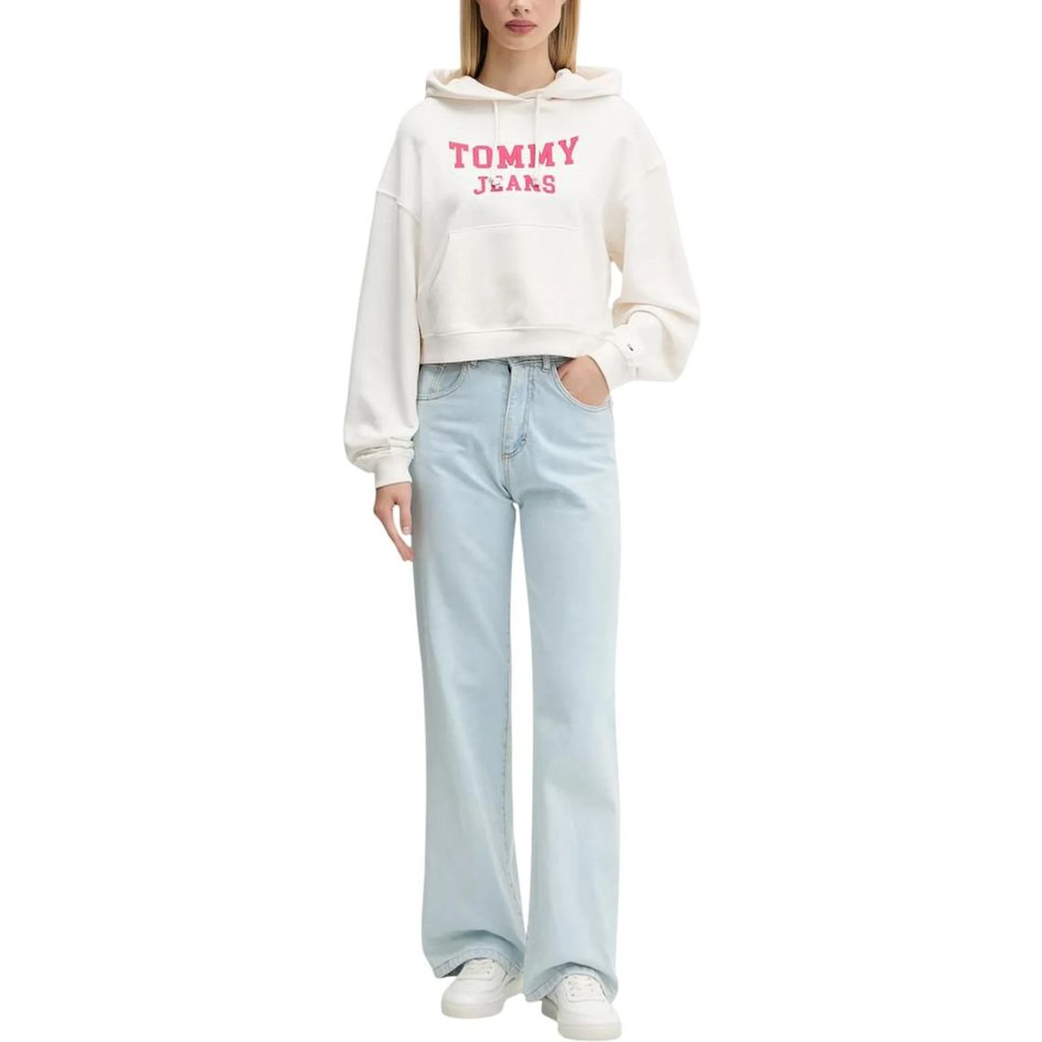 Cream Recycled Cotton Hoodie